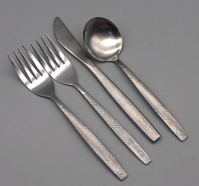 Vintage United Airlines Advertising 1st Class Stainless Flatware Lot of 4