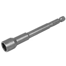 Hex Shank 10mm Metal Magnetic Socket Nut Driver Gray 100mm Length