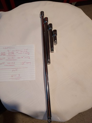 #ad Extension Bar Set By CRAFTSMAN USA NEW 4pc.set 1 2quot; Drive $95.00