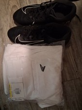 Nike Alpha Football Cleats Boys  Size 7 Black CV0581-010 Fast Flex EUC