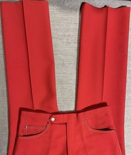 VINTAGE 70s Sansabelt Jaymar PGA Golf Slack Mens 34 Waist Red Pants, Wider Legs