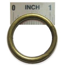 1 INCH 23mm O Ring Zinc Alloy Diecast Antique Gold Package of 5