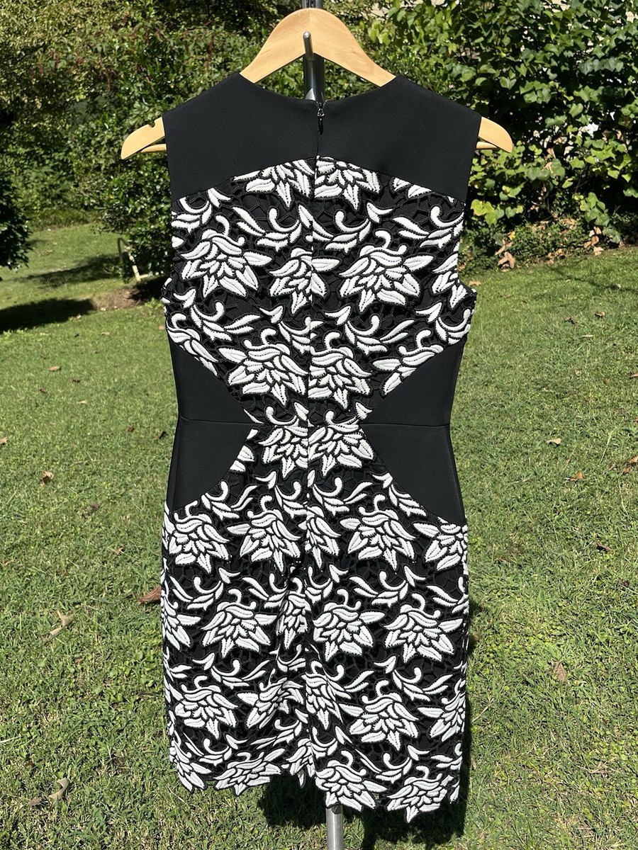 Bcbg Maxazria Laurine Floral Lace Overlay Sheath Dress Size 6