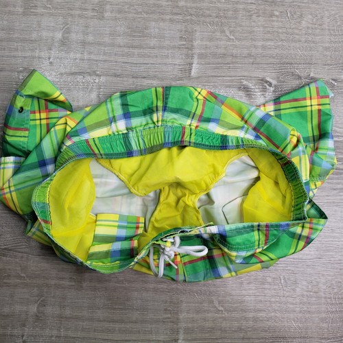 Traje de baño Chaps verde/rojo/azul/amarillo a cuadros para hombre talla grande - Imagen 6 de 10
