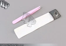 Eyebrow Plucking Tweezers 3.5'' fine point colored stainless 