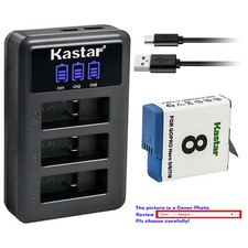 Kastar Battery LCD Triple Charger for GoPro 601-27537-000 601-10197-000 SPJB1B