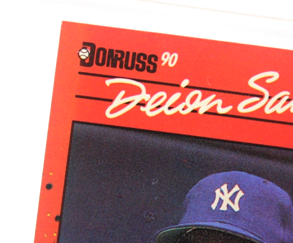 1990 Donruss DEION SANDERS (Rookie) #427 Multiple Error Baseball