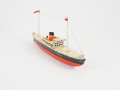 ARNOLD - 1920 - Sous-marin en tôle peinte avec moteur mécanique. - Antiquités Marine Arts & Voyages