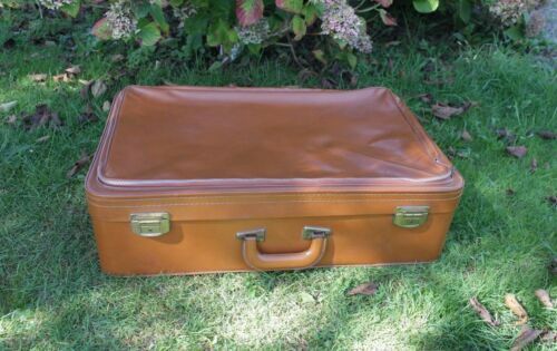 VALISE ANCIENNE EN cuir - Bagage rétro 1900 Nécessaire de toilette English Make EUR 128,00 - FR