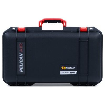 Black & Red Pelican 1506 air case no foam / empty.