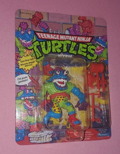 1991 TMNT WYRM MOC NEW UNPUNCHED TEENAGE MUTANT NI...