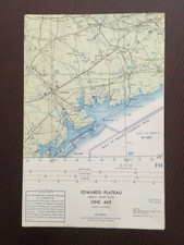 Vintage USAF Navigation Chart / Map 1961 Edwa...