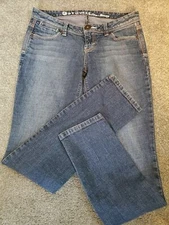 Women's G by Guess EVA Skinny Low Rise Dark Faded Stretch Blue Jeans Size 27