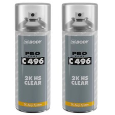 2x HB BODY C496 2K HS Clear Coat Lacquer High Gloss Coating 400mL
