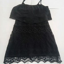 American Eagle Outfitters Dress Womens 4 Lace Exposed Zipper Little Black Dress