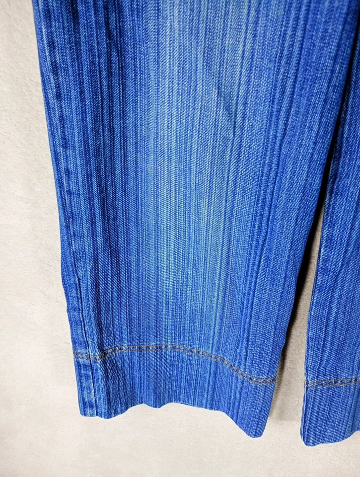 Mothercare Jeans Maternity 12 Blue Denim Y2K Vintage Blue Denim Wide Leg Cropped - image 4 of 4