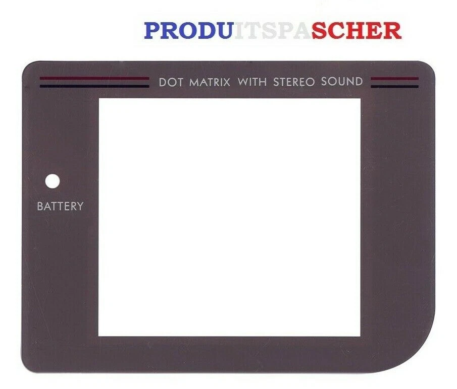 Ecran Game Boy Classique FAT Screen Vitre de remplacement Gameboy GB france