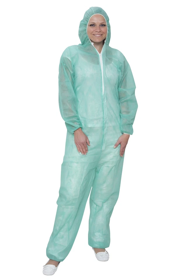 10 x PP Einwegoverall S-XXXL Maleroverall Overall Maleranzug Schutzanzug - Bild 1 von 1