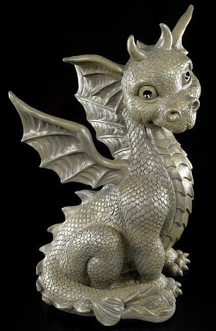 Garden Figure - Dragon Sitting - Fantasy Ornament Baby Balcony Decoration