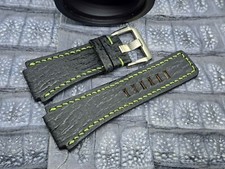 24mm/24mm Shark Leather Watch Band Exotic Leather Minimalist Design Bespoke