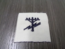 Military US NAVY Construction Electrician Patch VIETNAM ISSUE SUMMER WHITES