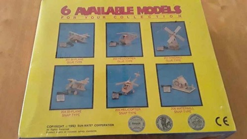 Solar Powered Model Wood Helicopter New Factory Sealed 1993 SUN-MATE CORPORATION - Picture 2 of 7