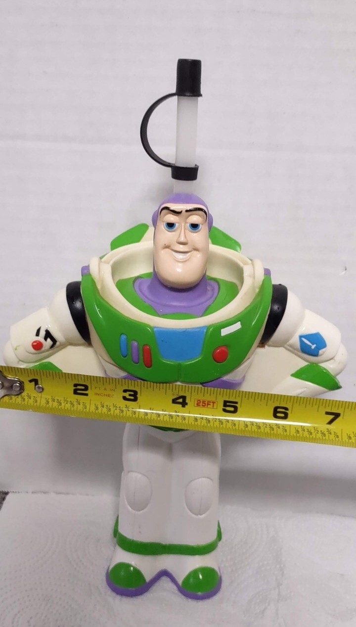 Rare Vintage Disney Pixar Buzz lightyear Water Bottle W/ Straw