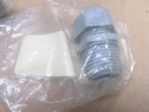 9 ea. Hubbell Wiring Devices Sec50ga Cord Connector, Str, Npt 0.5in, Gry - Picture 4 of 4