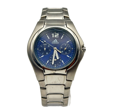 Adidas 10-0209 | Men's Chronograph Watch – Blue Dial – Stainless