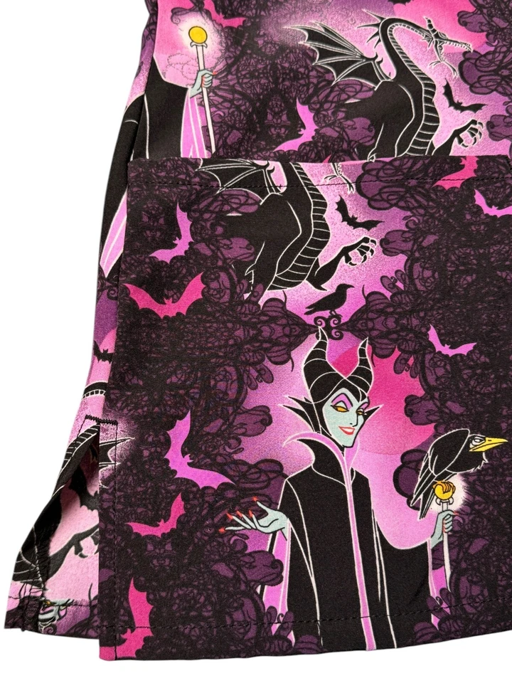 Женский медицинский скраб-топ Disney Villains Maleficent размер Small Halloween Spooky - Изображение 3 из 4