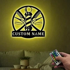 Personalized Barber Hair Stylist Metal Sign Art, Custom Hair Stylist Metal Sign