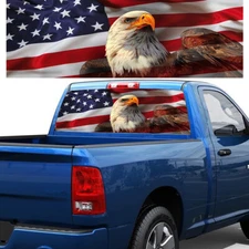 Car Sticker Decal Trim American Flag DIY For Rear Window Label Graphic Decal