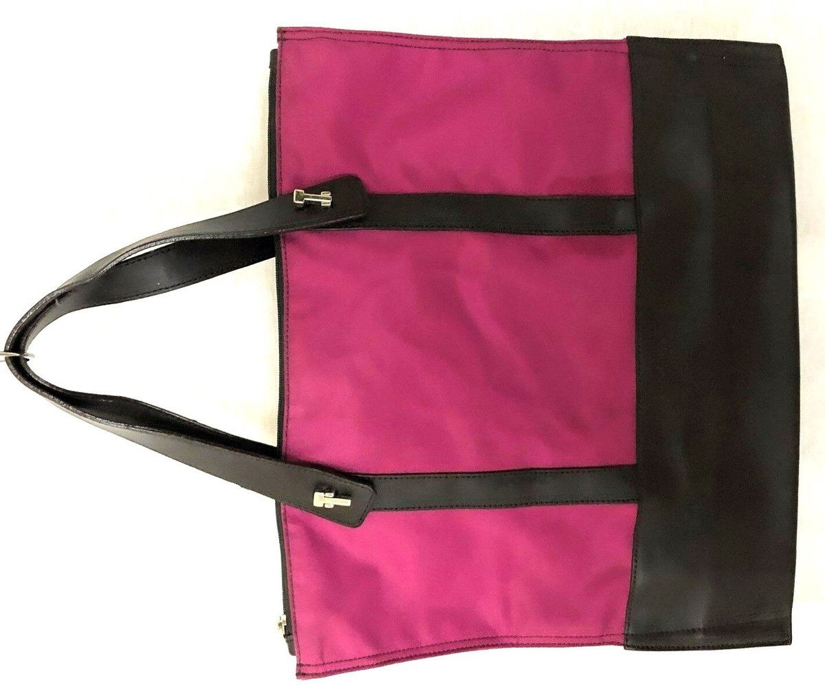 Lamarthe Paris Pink Nylon & Leather Convertible Backpack French Designer Convertible Backpack Purse | Laptop Tote from Laflore Paris main image 3