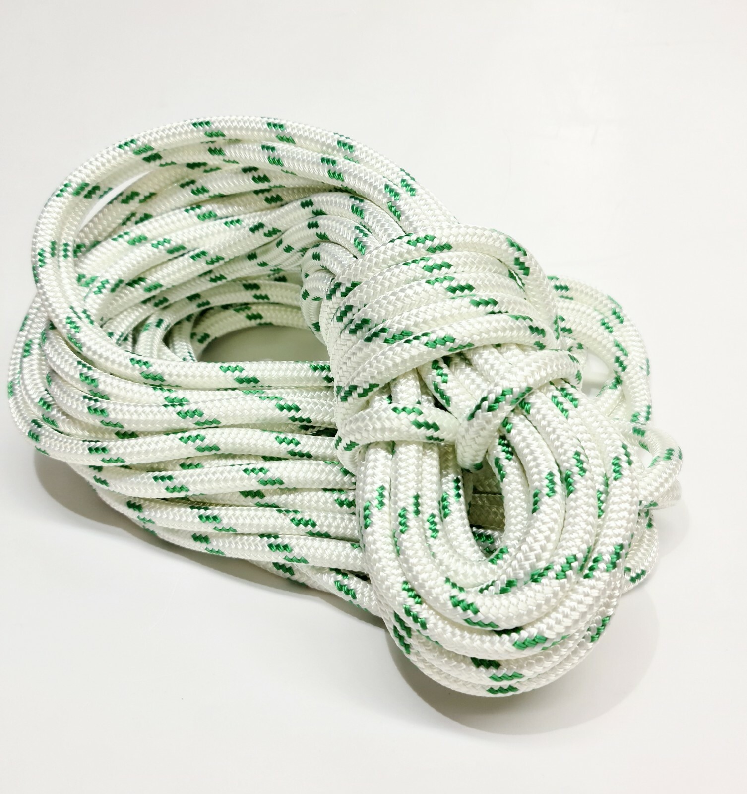 Braid on Braid Polyester Rope Double Braid Marine 12mm 23 Meters Green Fleck