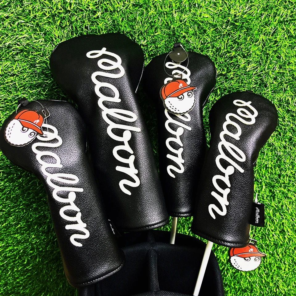 golf club headcover Driver Wood Hybrid cover Pure black/white letters - Image 4 of 4