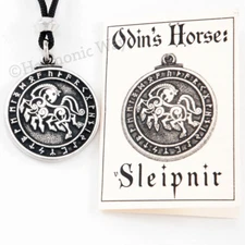 CELTIC HORSE Necklace Pendant VIKING Amulet Magic Runes Horse Spirit Guide