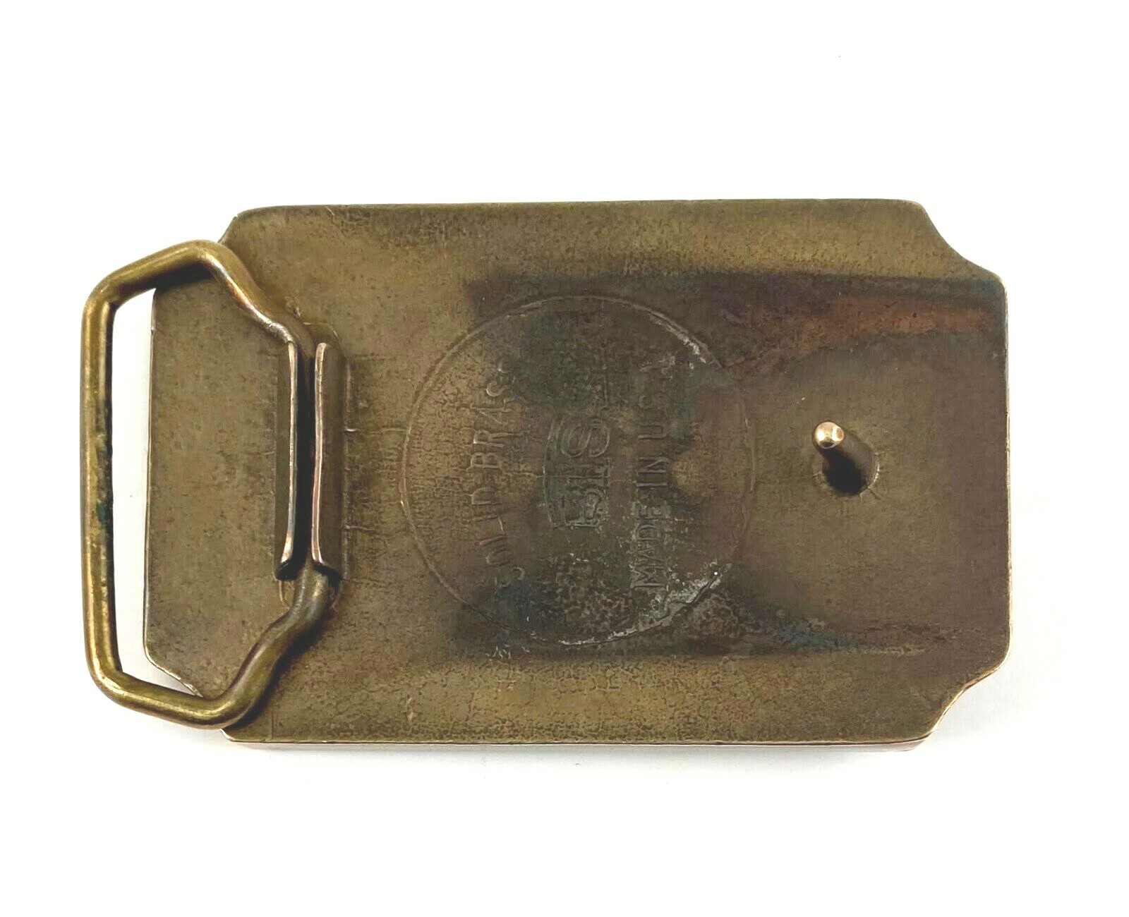 BTS Brass Belt Buckle Vintage Indian Head Nickel … Gem