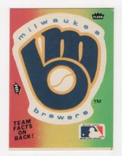 1983 FLEER BASEBALL LOGO STICKER MILWAUKEE BREWERS