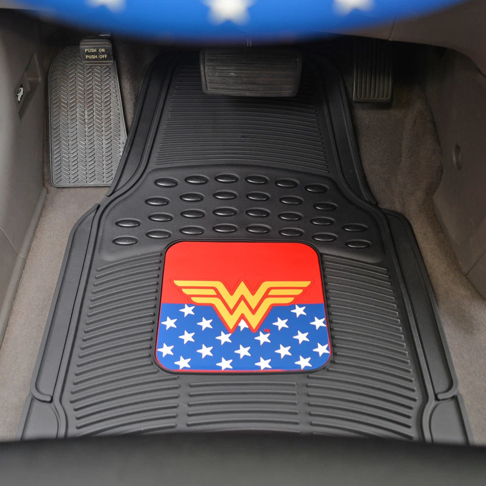 Wonder Woman Rubber Floor Mats & Rear Runner All Weather Waterproof - 3pc - Image 2 of 4