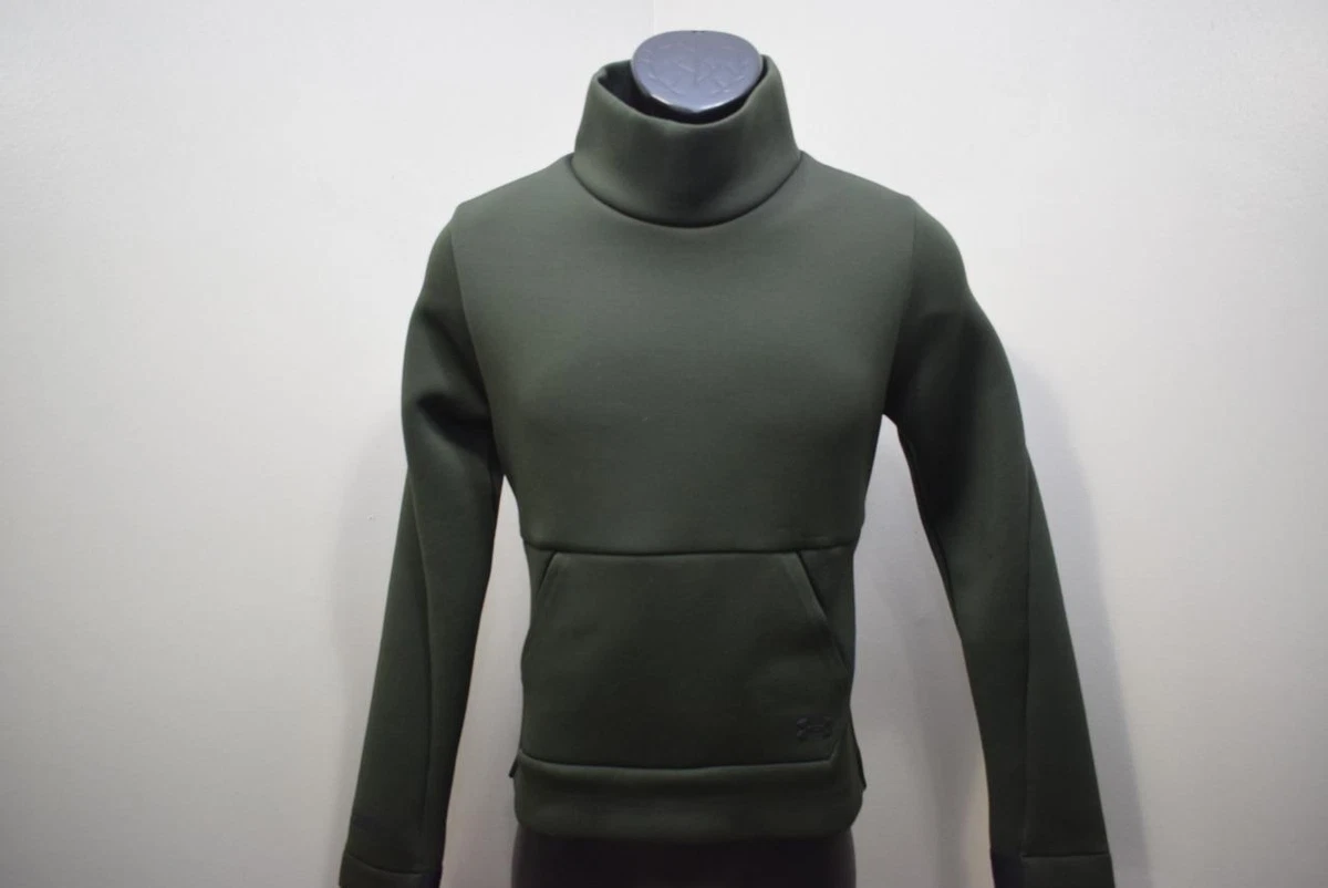 Under Armour Turtleneck Sweater Loose Green Yoga Sweatshirt Womens Size  Small