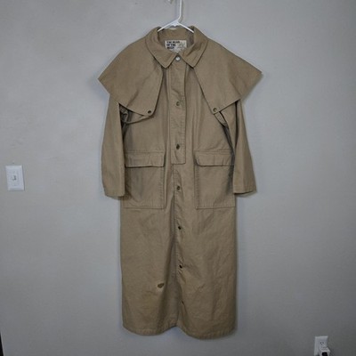 Vintage Wear Of The West Broken Spear Cattle Co Long Duck Canvas Duster Sz Large