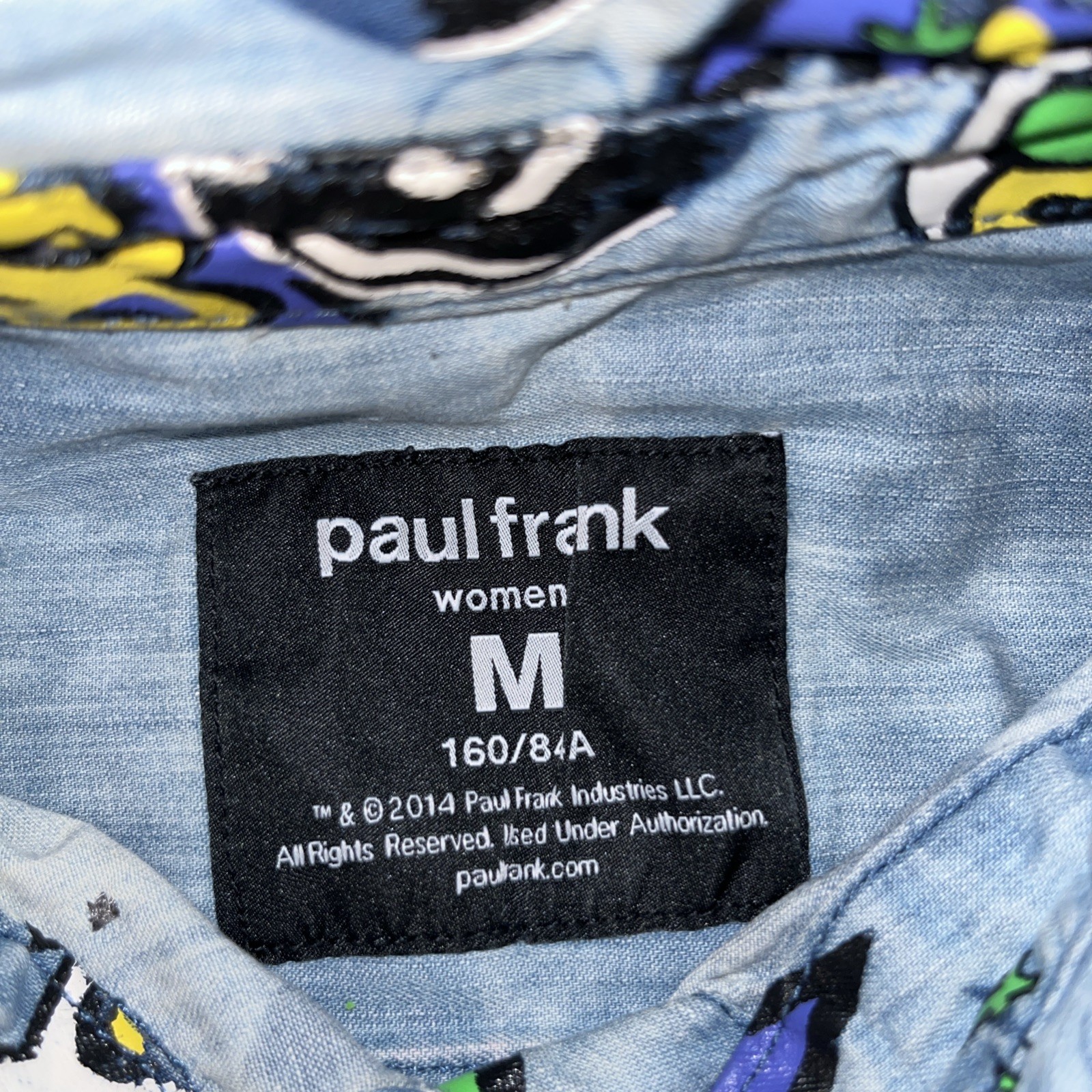 Paul Frank Julius Monkey Comic Print Button Up Sh… - image 6