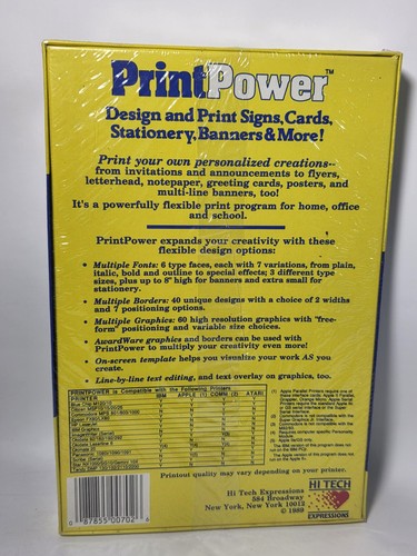Vtg NEW SEALED Hi Tech Expressions Print Power For Commodore 64/128 (B12) - Picture 8 of 10