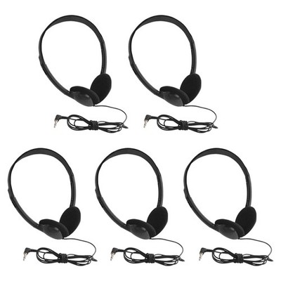 5 Stück Klassenzimmer-Kopfhörer, Kinderkopfhörer, 3,5 mm Audio-Headset für 3140