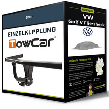 Starre Anhängerkupplung für VW Golf V Fliessheck 10.2003-09.2008 Typ 1K1 TowCar