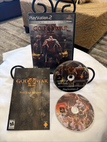 God of War II 2 (Sony PlayStation 2) Two-Disc Set W/ Bonus Disc! CIB! W/ Manual!