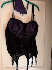 Lacy Gothic Purple Corset with garters
