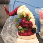 Christmas Jiggling Figurine Lot Santa & Mrs. Claus Angel Snowman Multicolor — photo 3