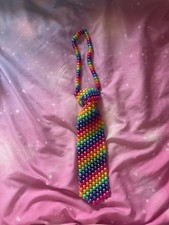 Purple Handmade Kandi Tie / Kandi Tie / Tie Bracelet / Pony Bead Necklace