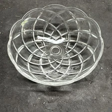 VINTAGE 5 " VINTAGE EUROPEAN CRYSTAL GLASS BOBECHE NO PIN HOLE 1/2” CENTER HOLE